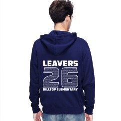 Hilltop Elementary Farwell Hoodie Leavers 2026 Name Inside Design Stars & Stripes Hood